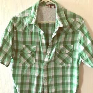 Plaid Short Sleeve Button Down